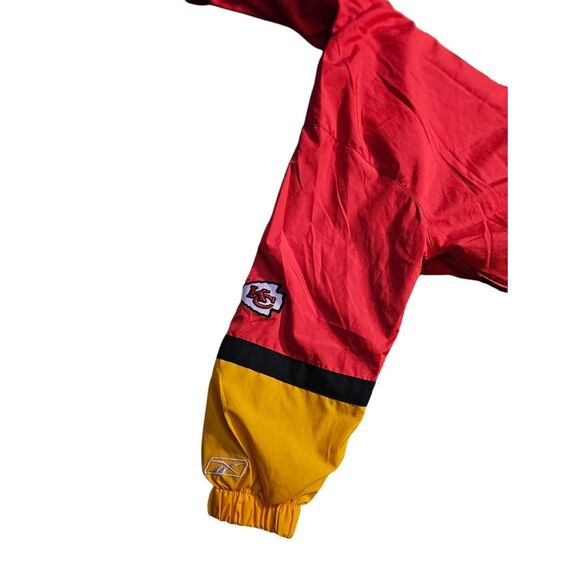 NFL Kanasas Chiefs Reebok Lined Hooded Full Zip Jacket 4T EUC Vintage - Picture 5 of 10